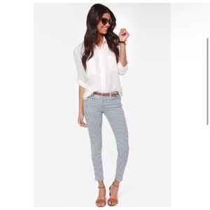 Pistola Women Size 26 Pant Cara Skinny blue white